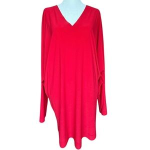 Norma Kamali Long Sleeve‎ Red Dress Sz S